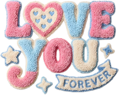 Faux Yarn Love You Forever - Valentines Day Ready to Press DTF Transfer