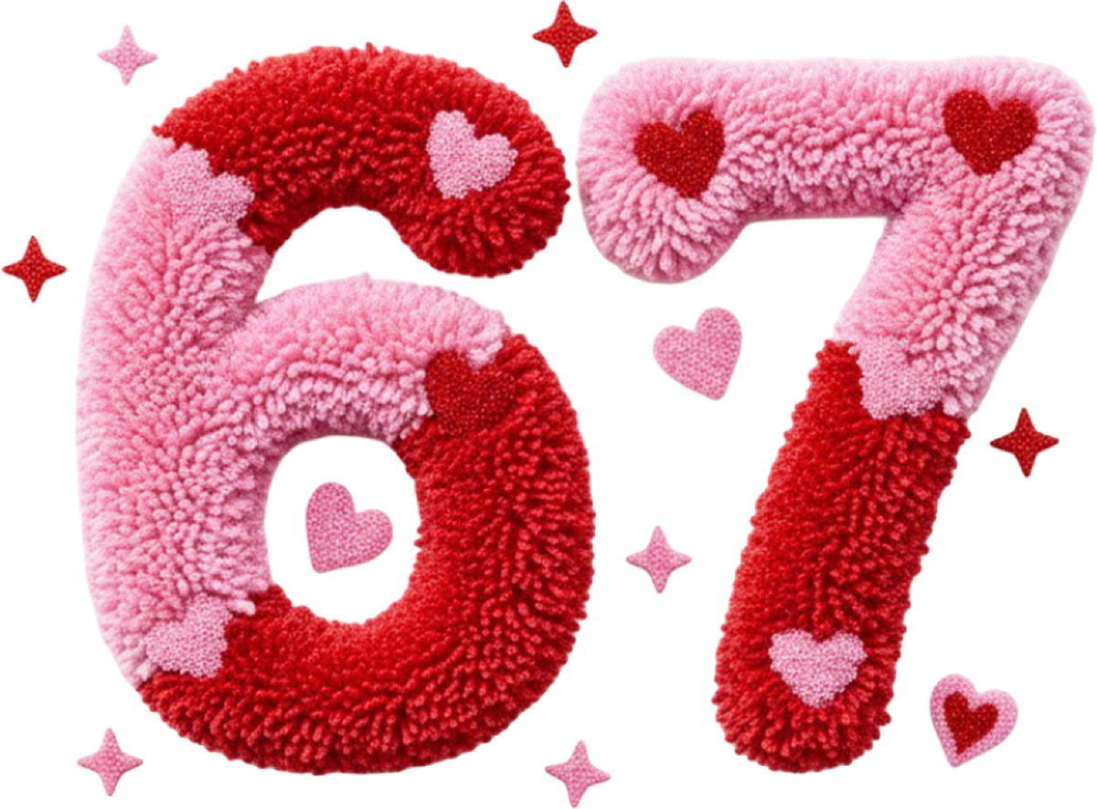 Faux Yarn Six Seven Valentine - Valentines Day Ready to Press DTF Transfer