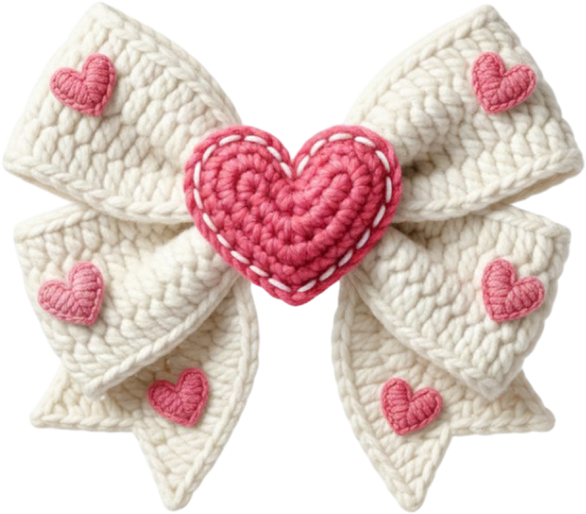 Faux Yarn Bow Valentine - Valentines Day Ready to Press DTF Transfer