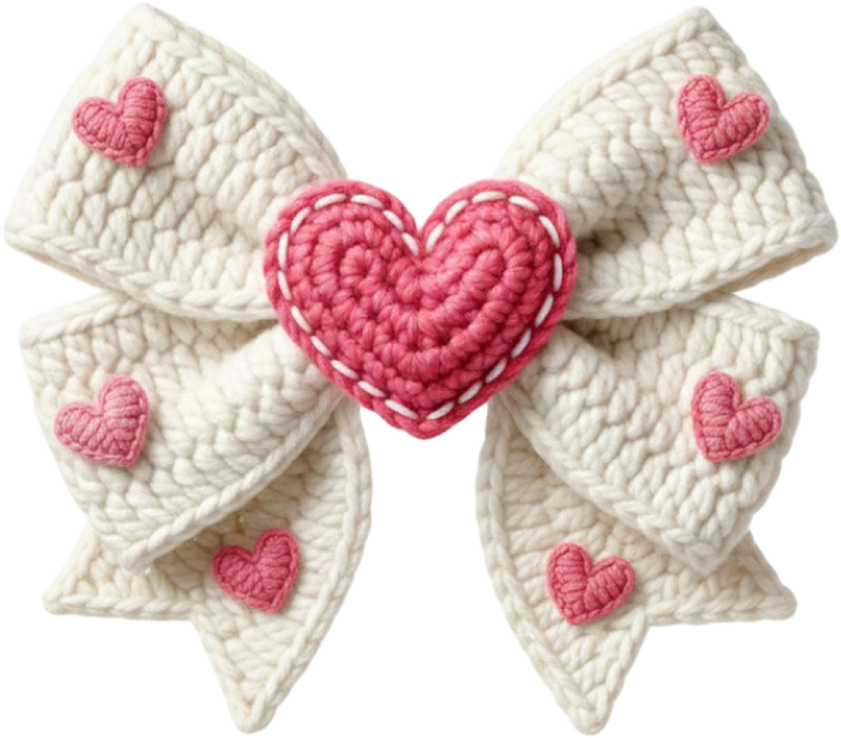 Faux Yarn Bow Valentine - Valentines Day Ready to Press DTF Transfer