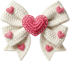 Faux Yarn Bow Valentine - Valentines Day Ready to Press DTF Transfer