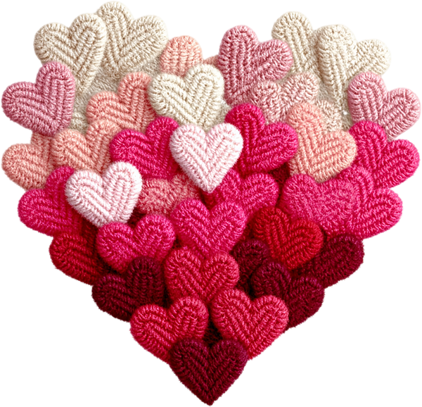 Crochet Yarn Valentine Love - Valentines Day Ready to Press DTF Transfer