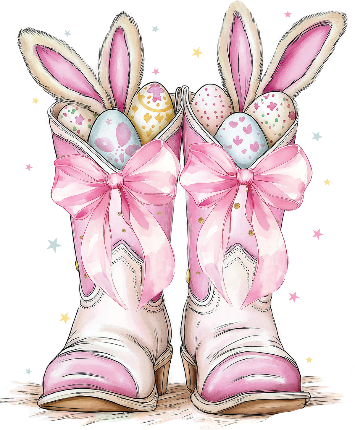 Cowgirl Bunny Easter - Easter Ready to Press DTF Transfer
