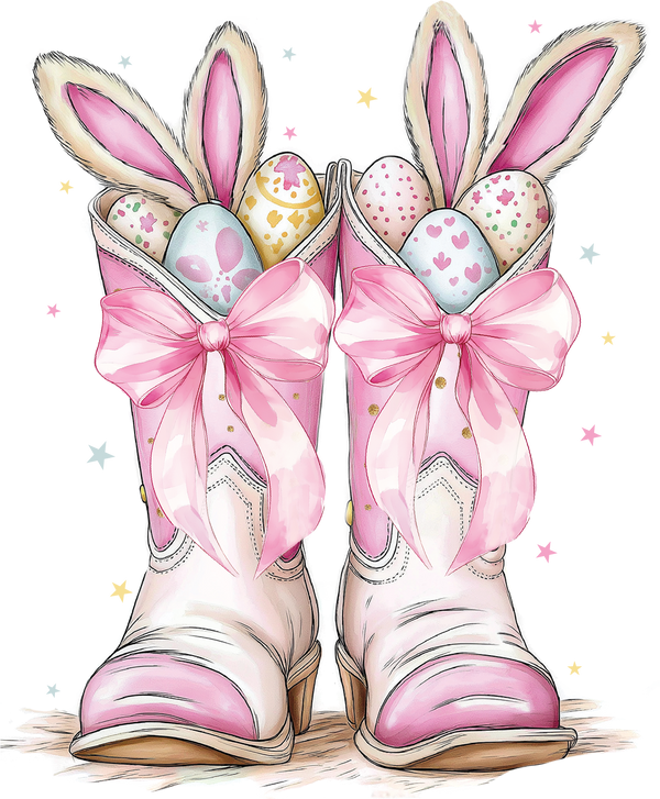 Cowgirl Bunny Easter - Easter Ready to Press DTF Transfer