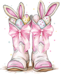 Cowgirl Bunny Easter - Easter Ready to Press DTF Transfer