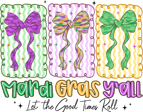 Mardi Gras DTF Transfer