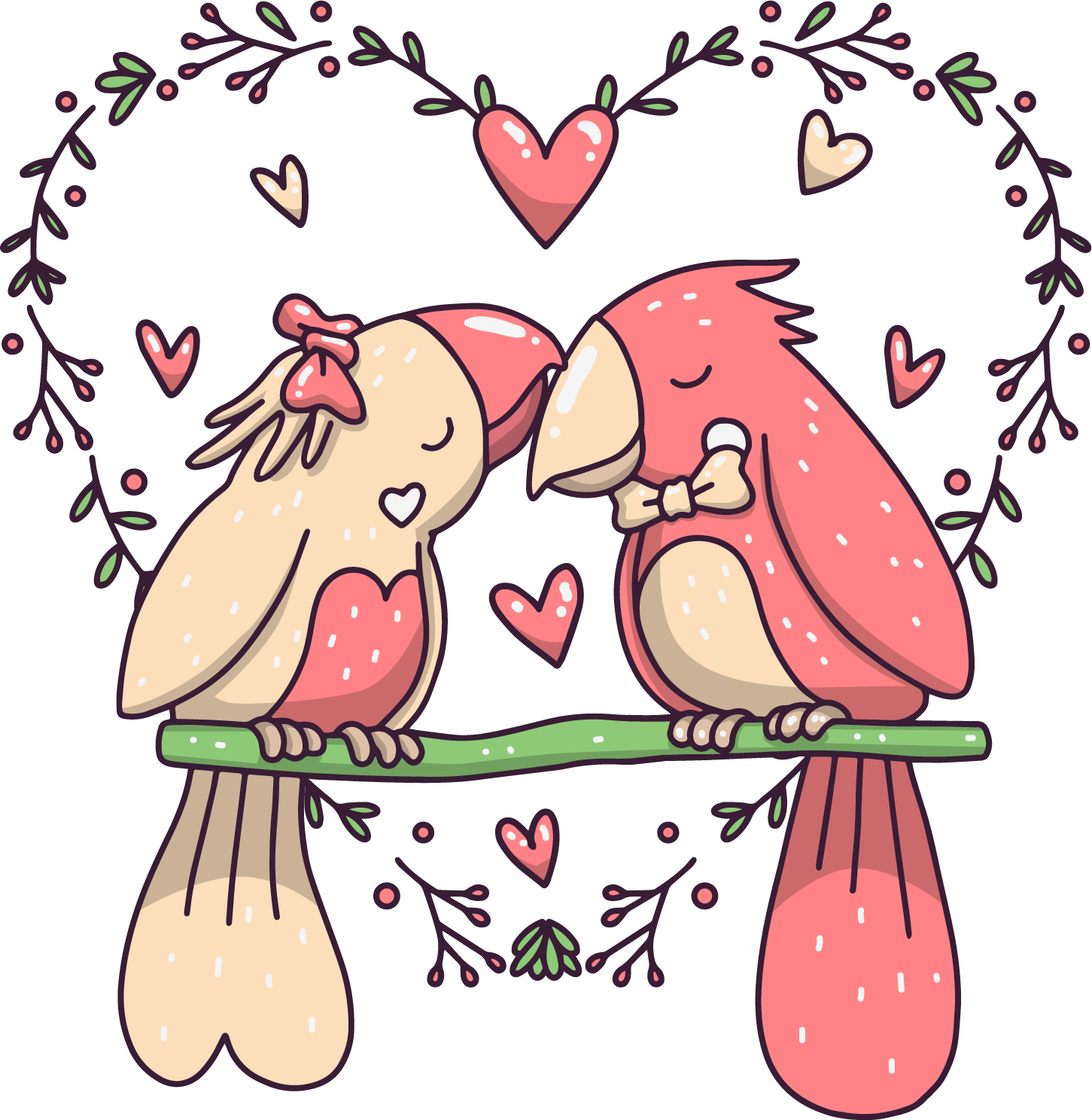 Valentines Day Lover Bird - Valentines Day Ready to Press DTF Transfer