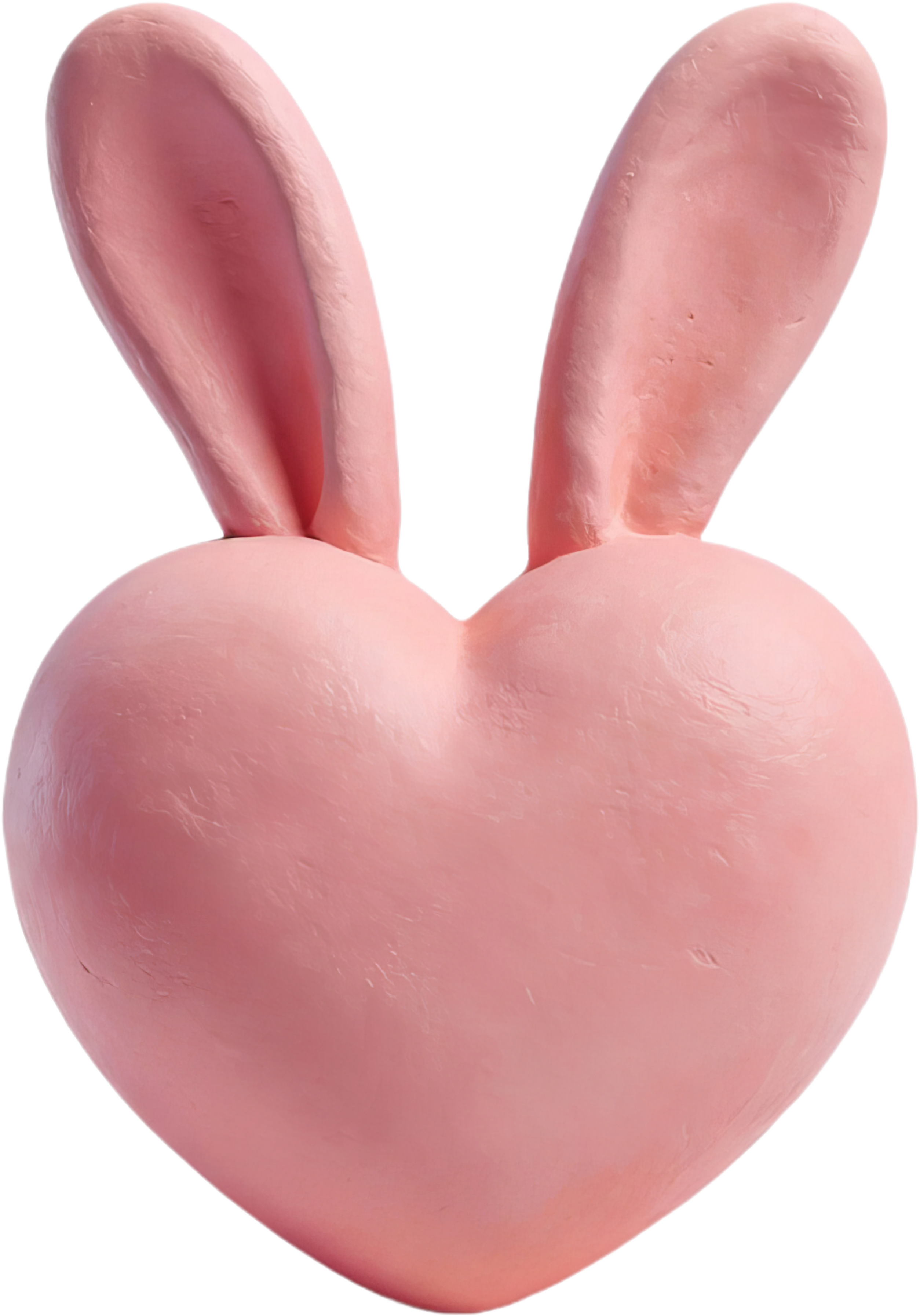 Easter Pink Bunny  Ear Heart - Easter Ready to Press DTF Transfer