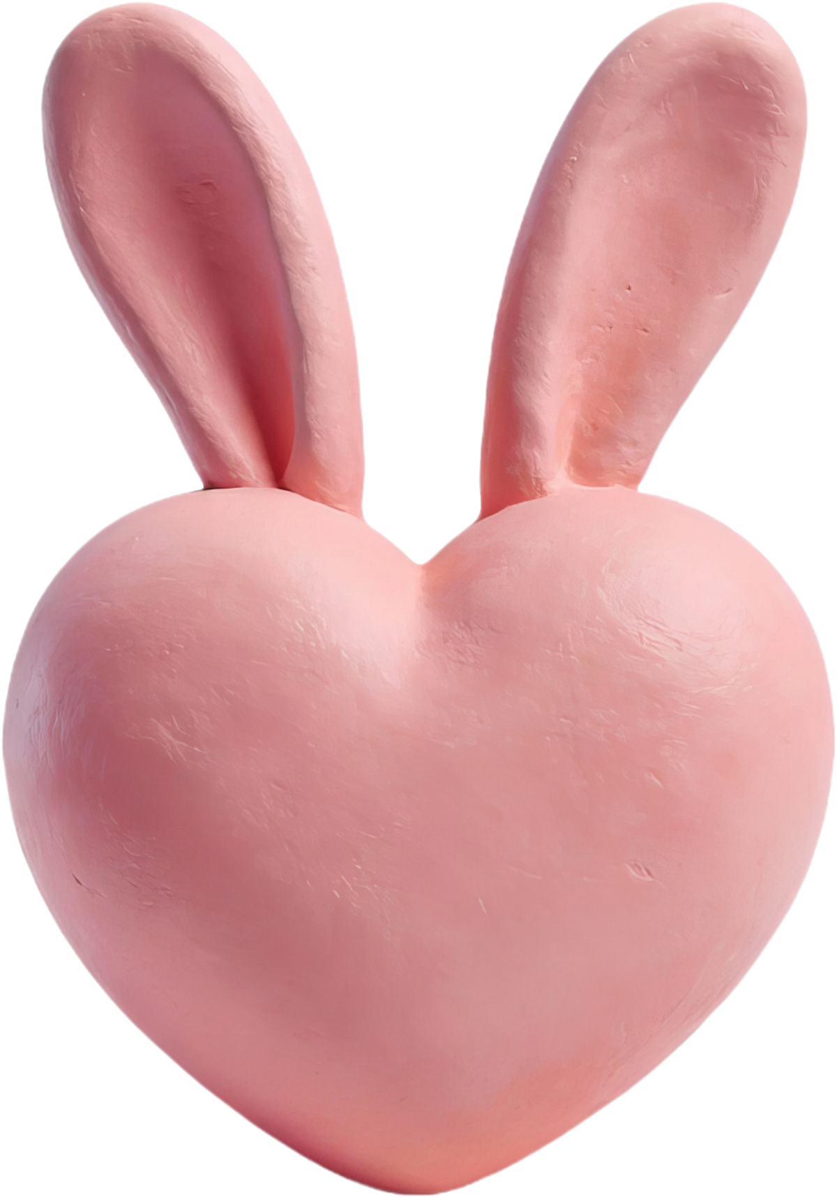 Easter Pink Bunny  Ear Heart - Easter Ready to Press DTF Transfer