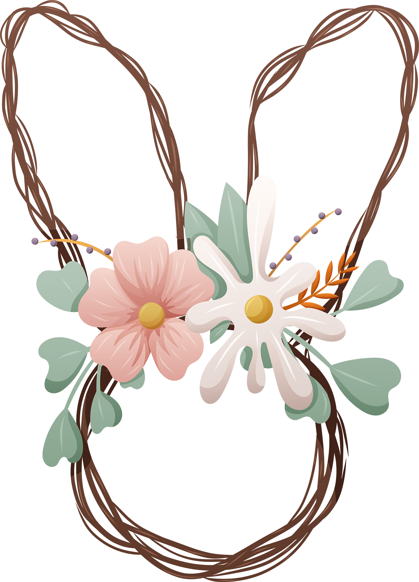 Easter Bunny Flowers - Easter Ready to Press DTF Transfer