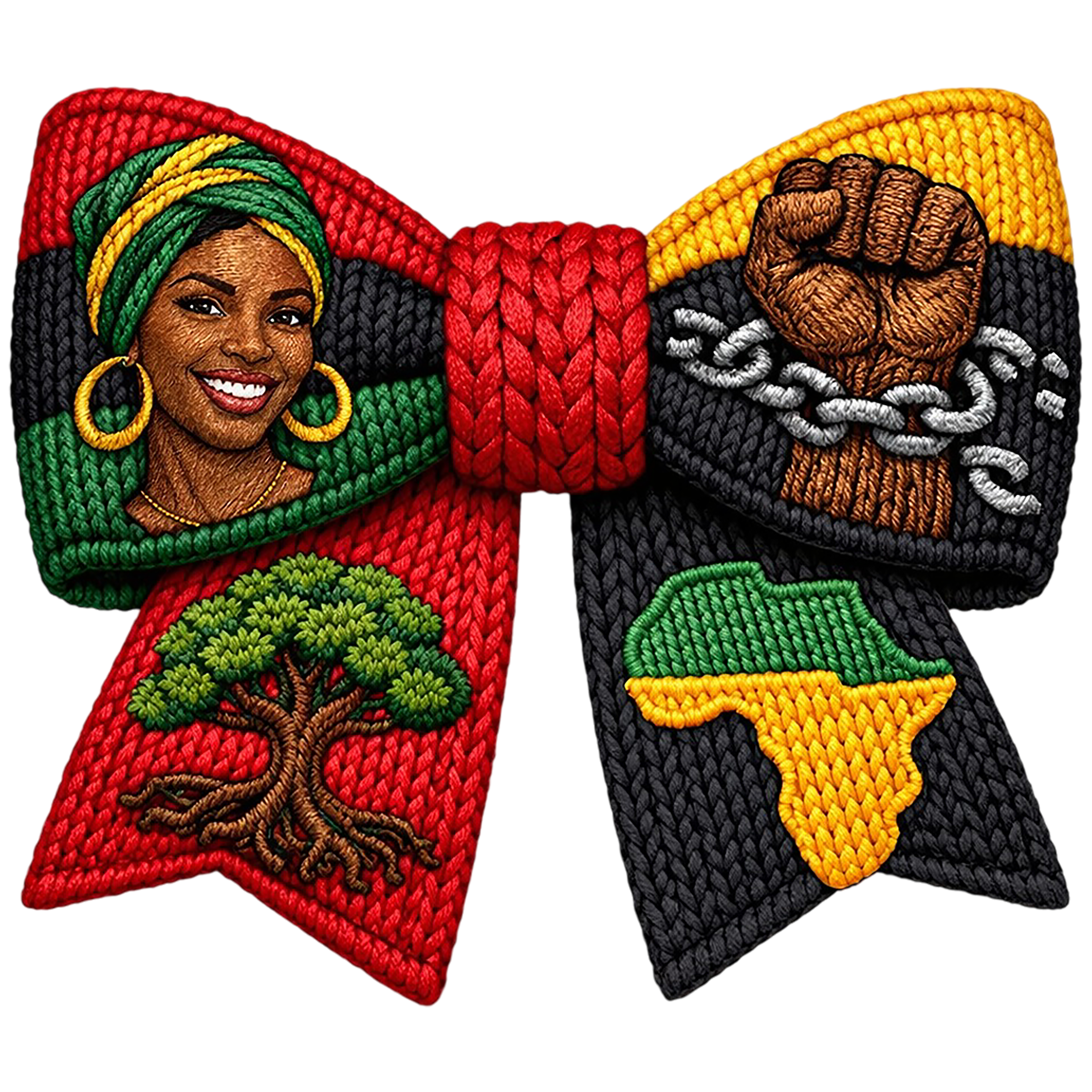Pan African Woman Freedom Bow – Human Rights Ready to Press DTF Transfer