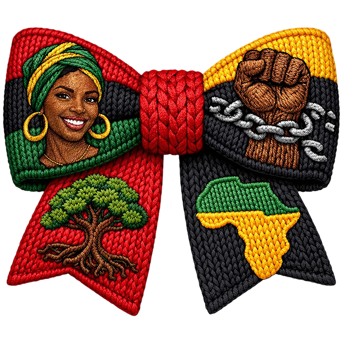 Pan African Woman Freedom Bow – Human Rights Ready to Press DTF Transfer