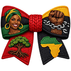 Pan African Woman Freedom Bow – Human Rights Ready to Press DTF Transfer