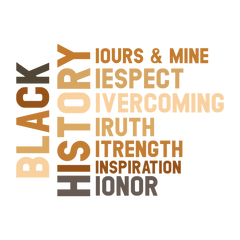 Black History Yours and Mine Typography – Human Rights Ready to Press DTF Transfer