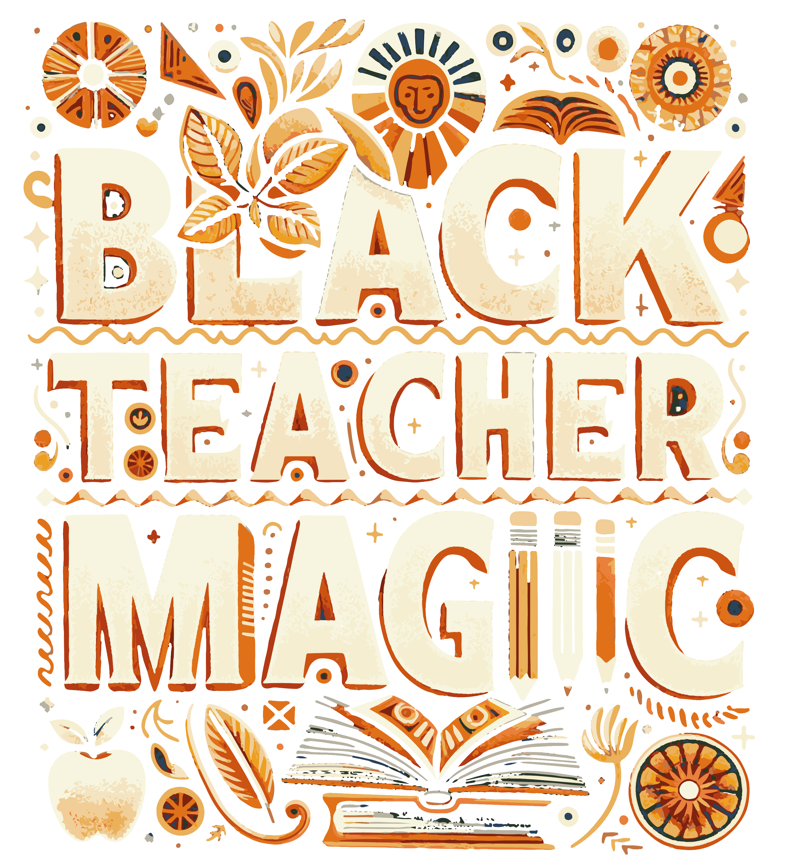 Black Teacher Magic Typography Design – Human Rights Ready to Press DTF Transfer