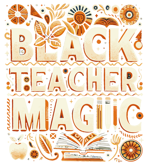 Black Teacher Magic Typography Design – Human Rights Ready to Press DTF Transfer