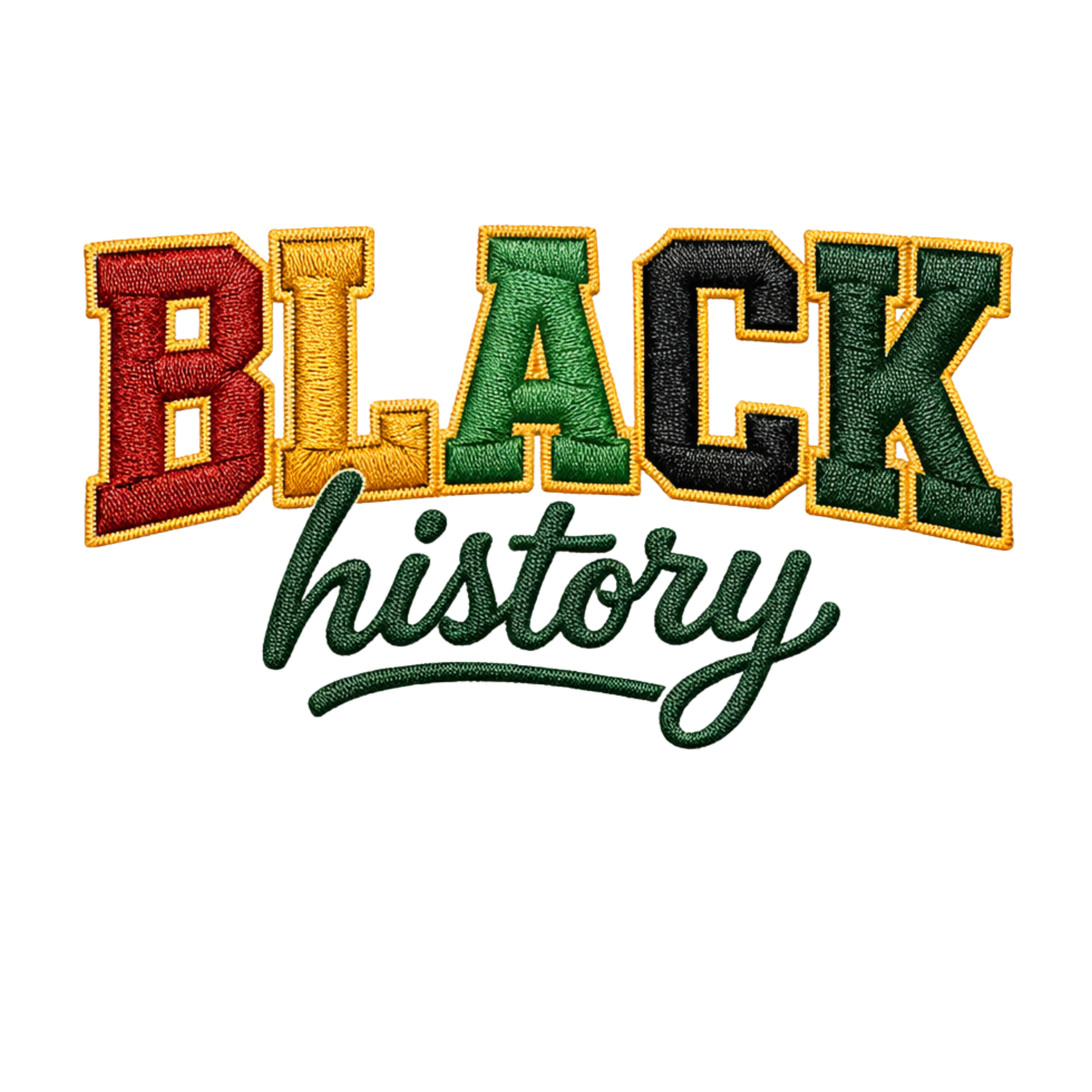 Faux Yarn Im Black History - Human Rights Ready to Press DTF Transfer