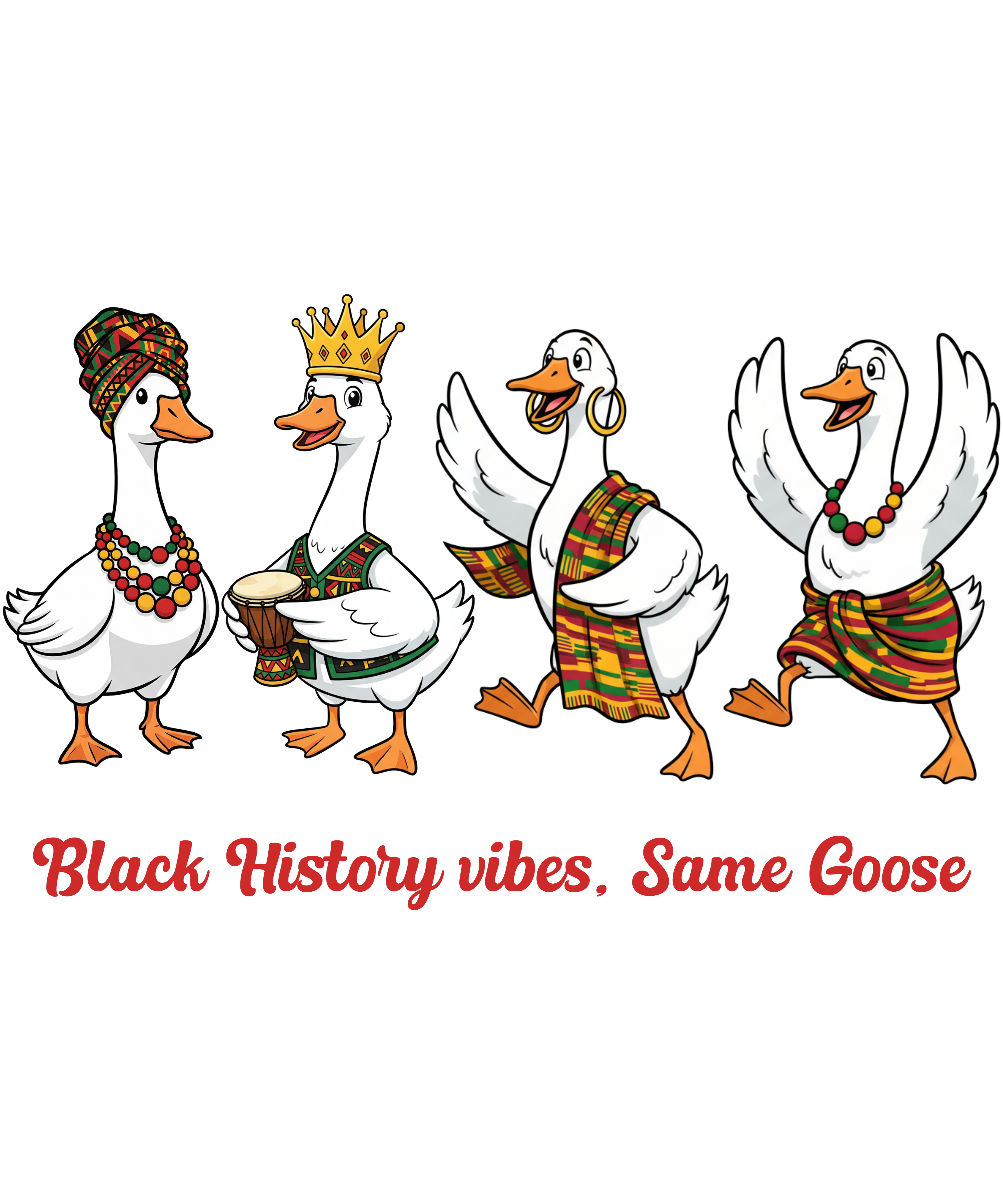 Funny Goose Black History Month - Human Rights Ready to Press DTF Transfer