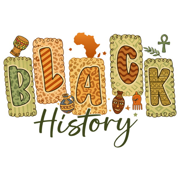 Preppy Black History Month - Human Rights Ready to Press DTF Transfer