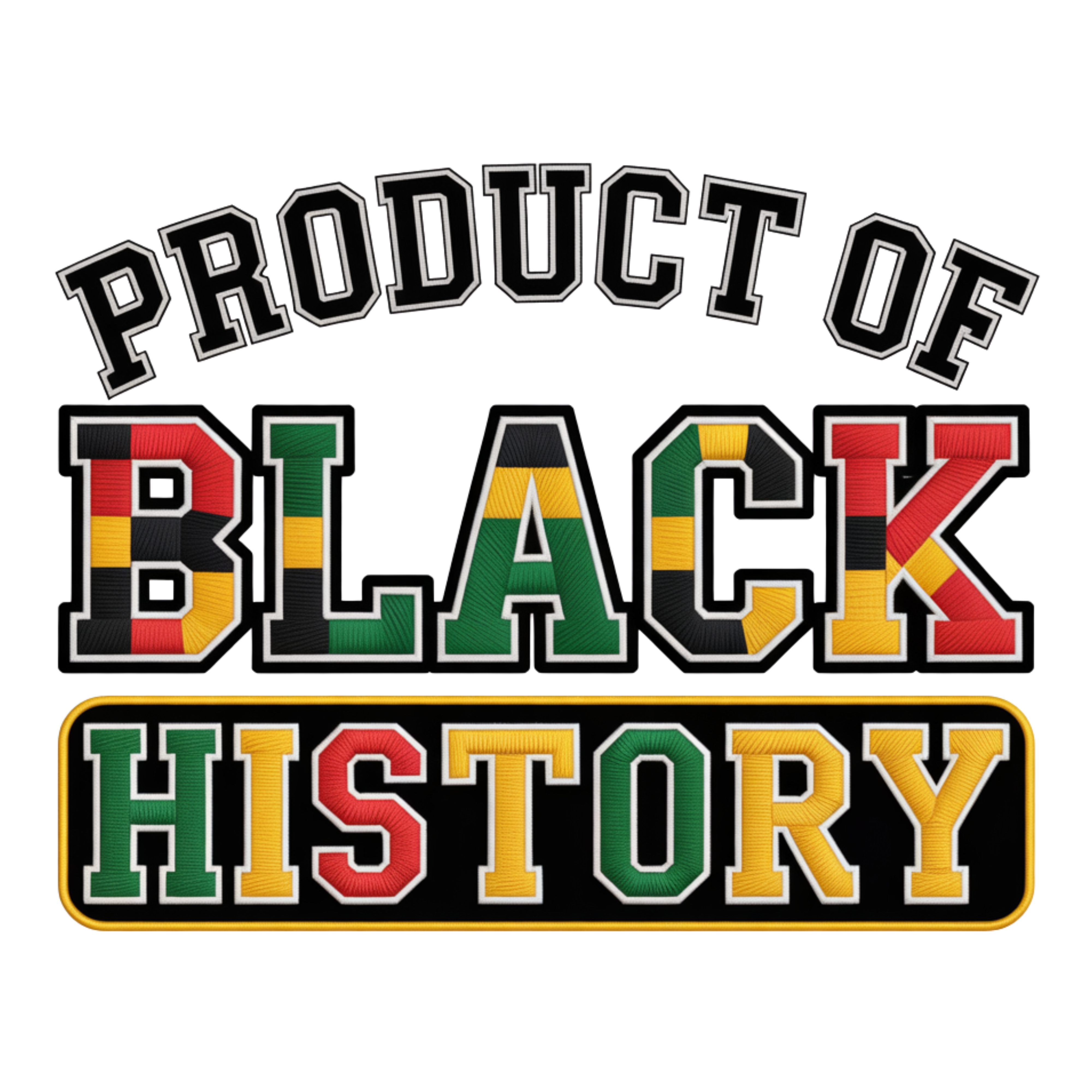 Yarn Faux Black History Month - Human Rights Ready to Press DTF Transfer