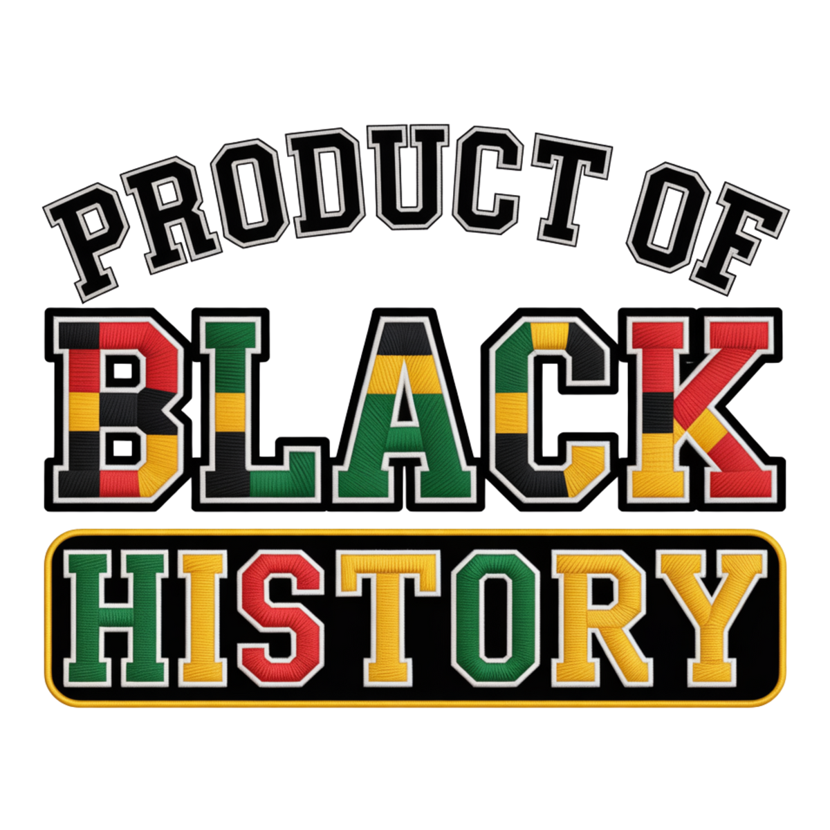 Yarn Faux Black History Month - Human Rights Ready to Press DTF Transfer