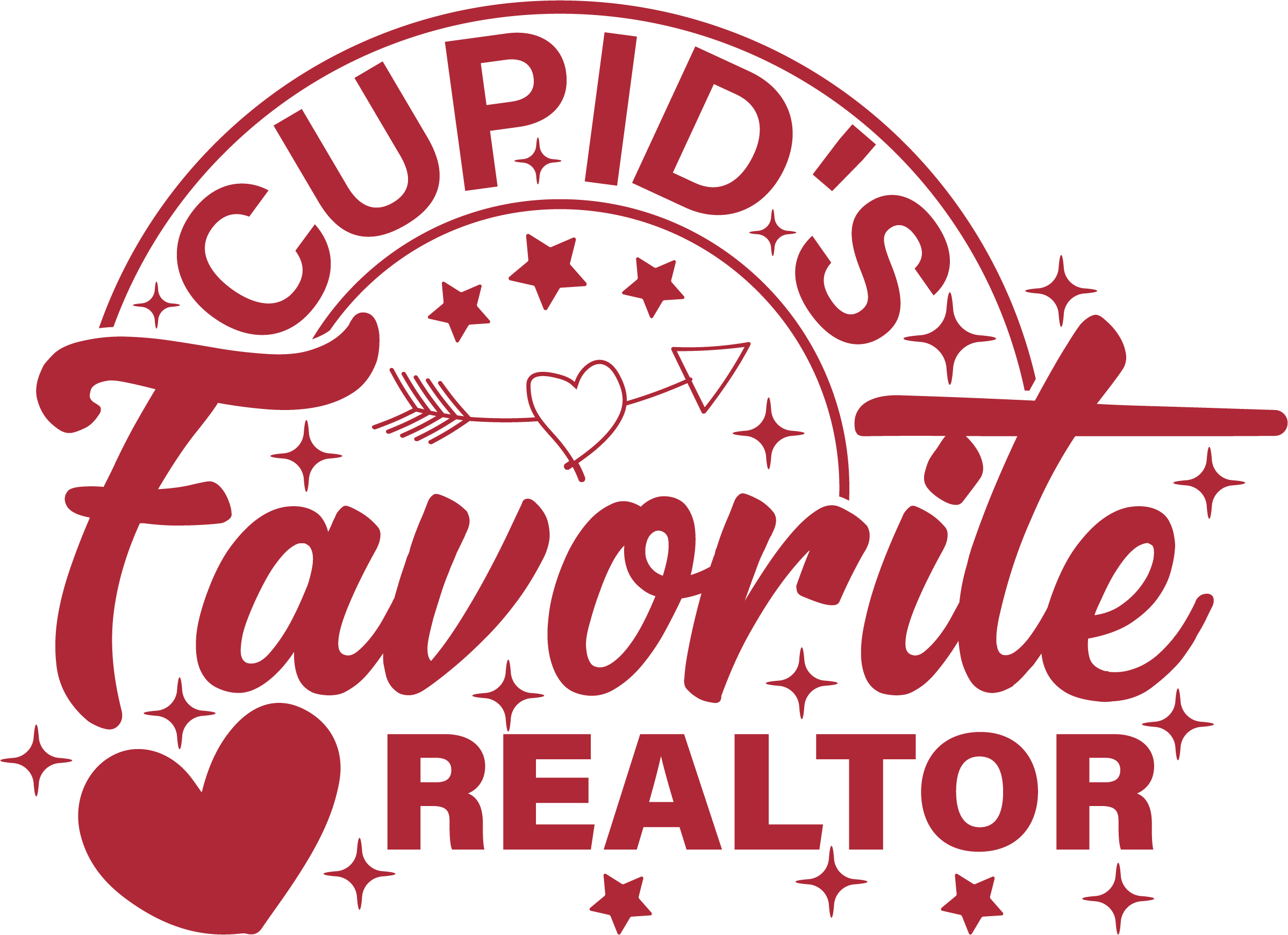 Cupids Favorite Realtor Valentine - Career Ready to Press DTF Transfer