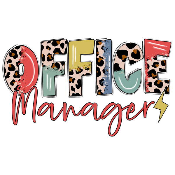Office Manager Leopard - Career Ready to Press DTF Transfer