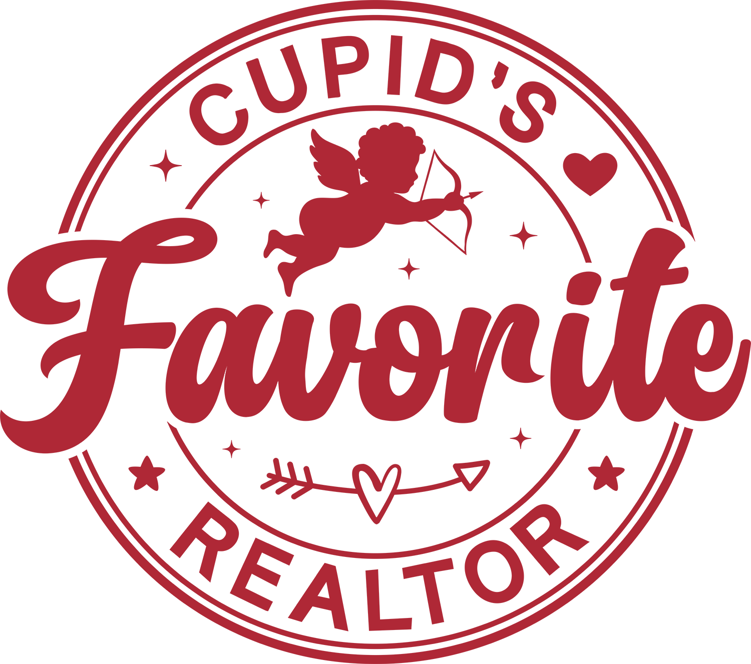 Realtor Valentine Cupids Favorite - Career Ready to Press DTF Transfer