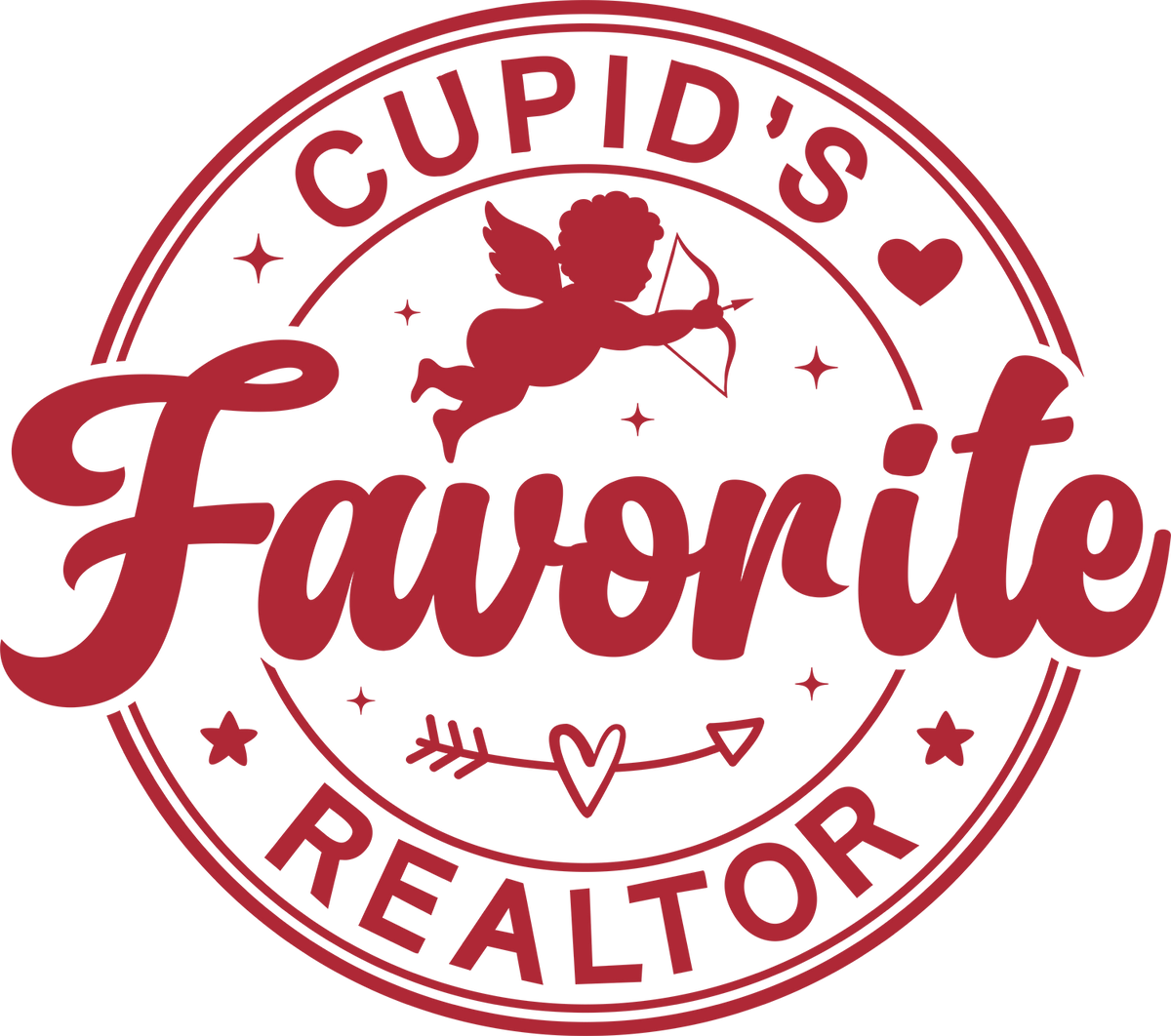 Realtor Valentine Cupids Favorite - Career Ready to Press DTF Transfer