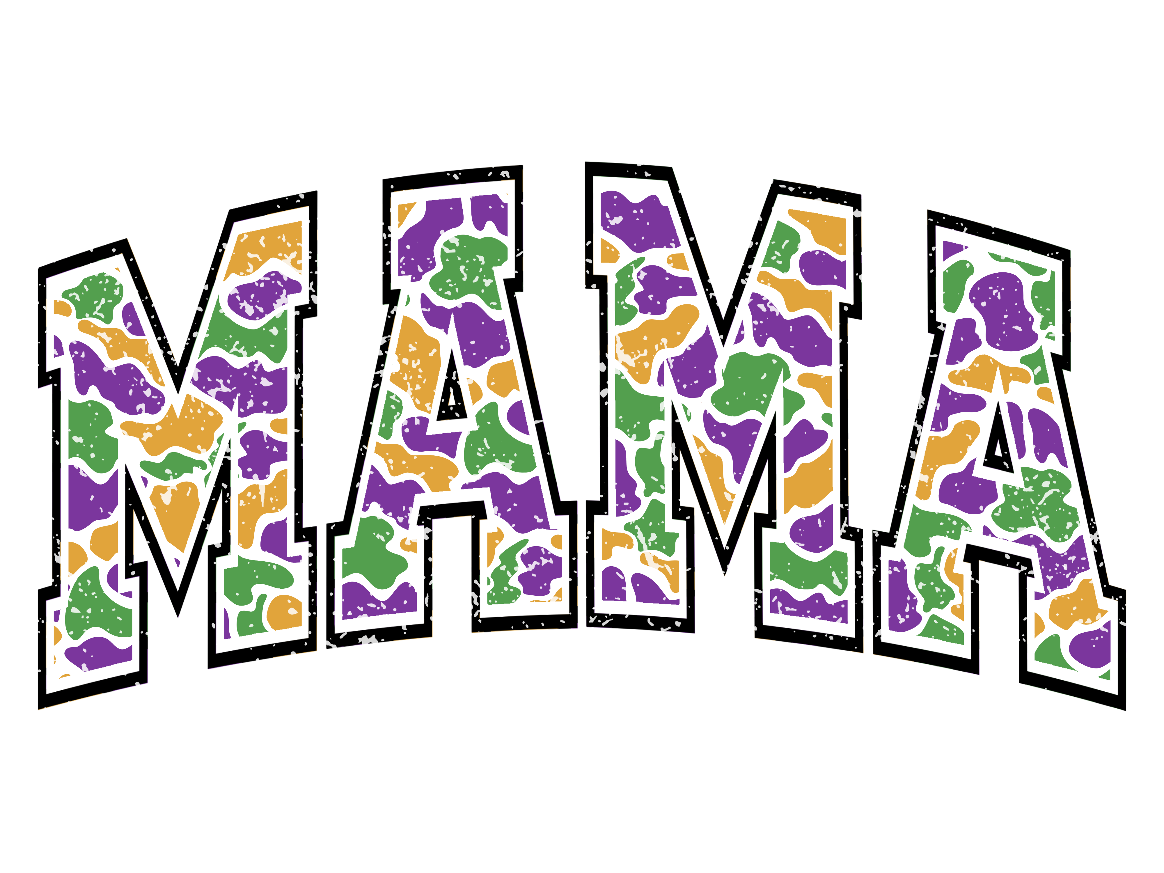 Gras,Camo Mama Mardi Gras Mom - Mardi Gras Ready to Press DTF Transfer