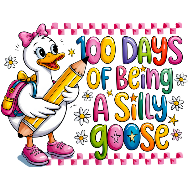 100 Days of School Girls - School Ready to Press DTF Transfer