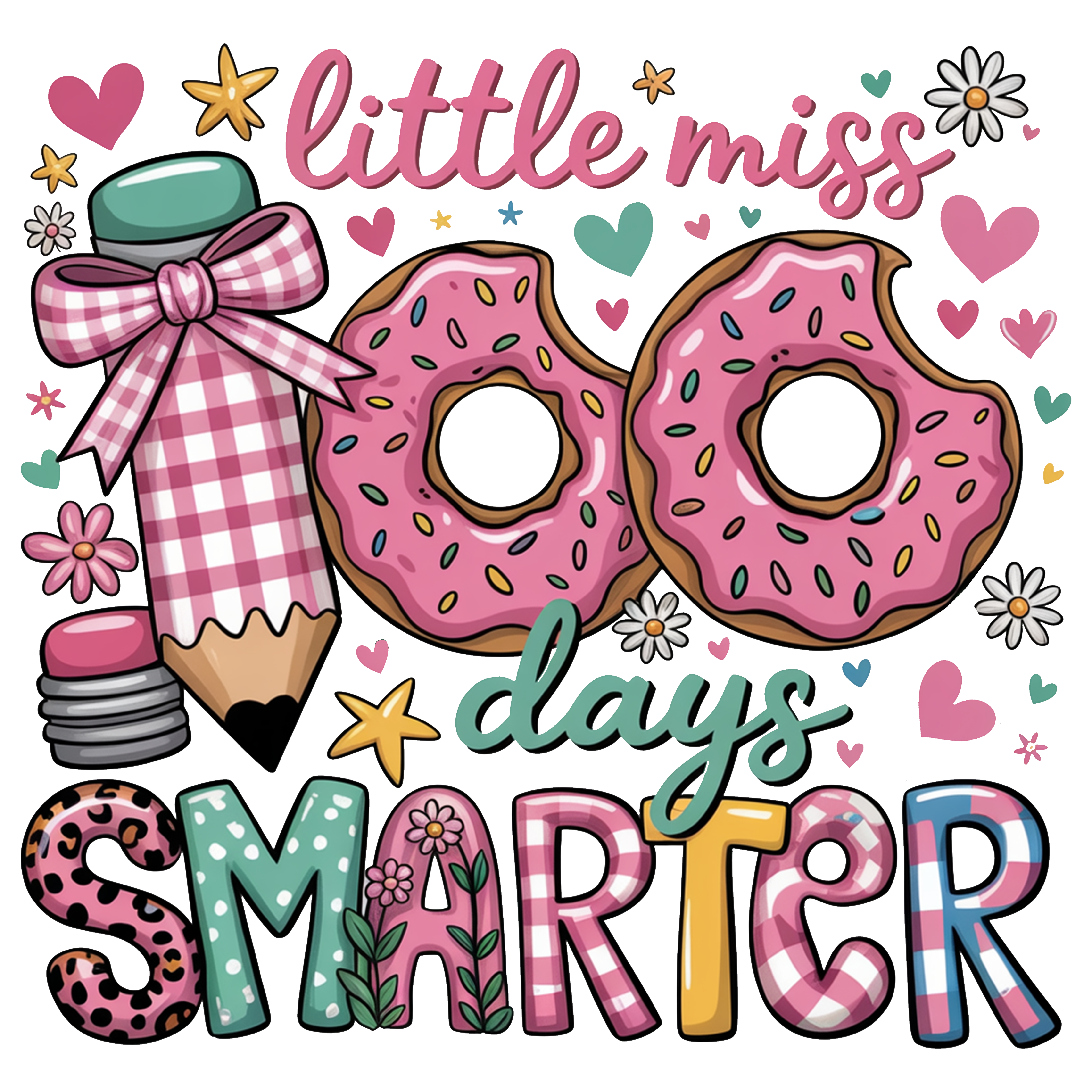 100 Days of School - School Ready to Press DTF Transfer