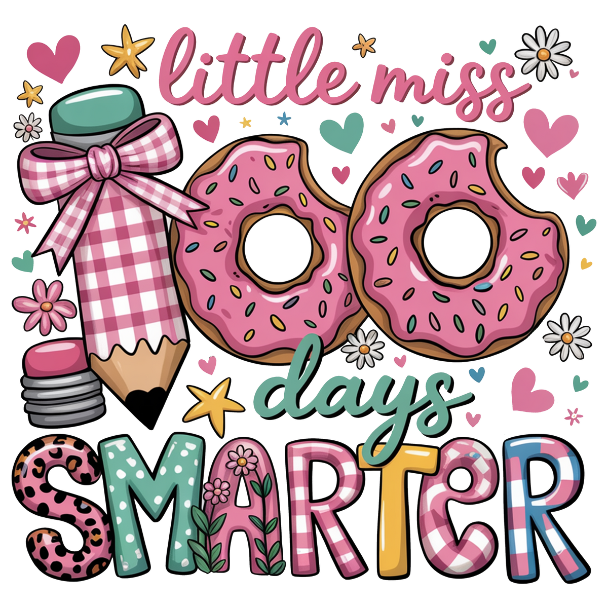 100 Days of School - School Ready to Press DTF Transfer