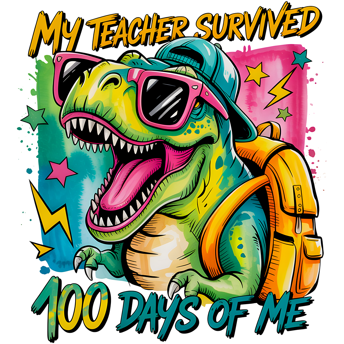 Funny Preppy 100 Days of - School Ready to Press DTF Transfer