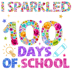 Glitter Gemstone 100 Days of - School Ready to Press DTF Transfer