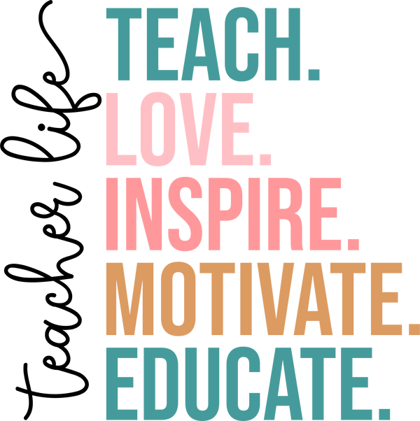 Teacher Life TeacherBack to - School Ready to Press DTF Transfer