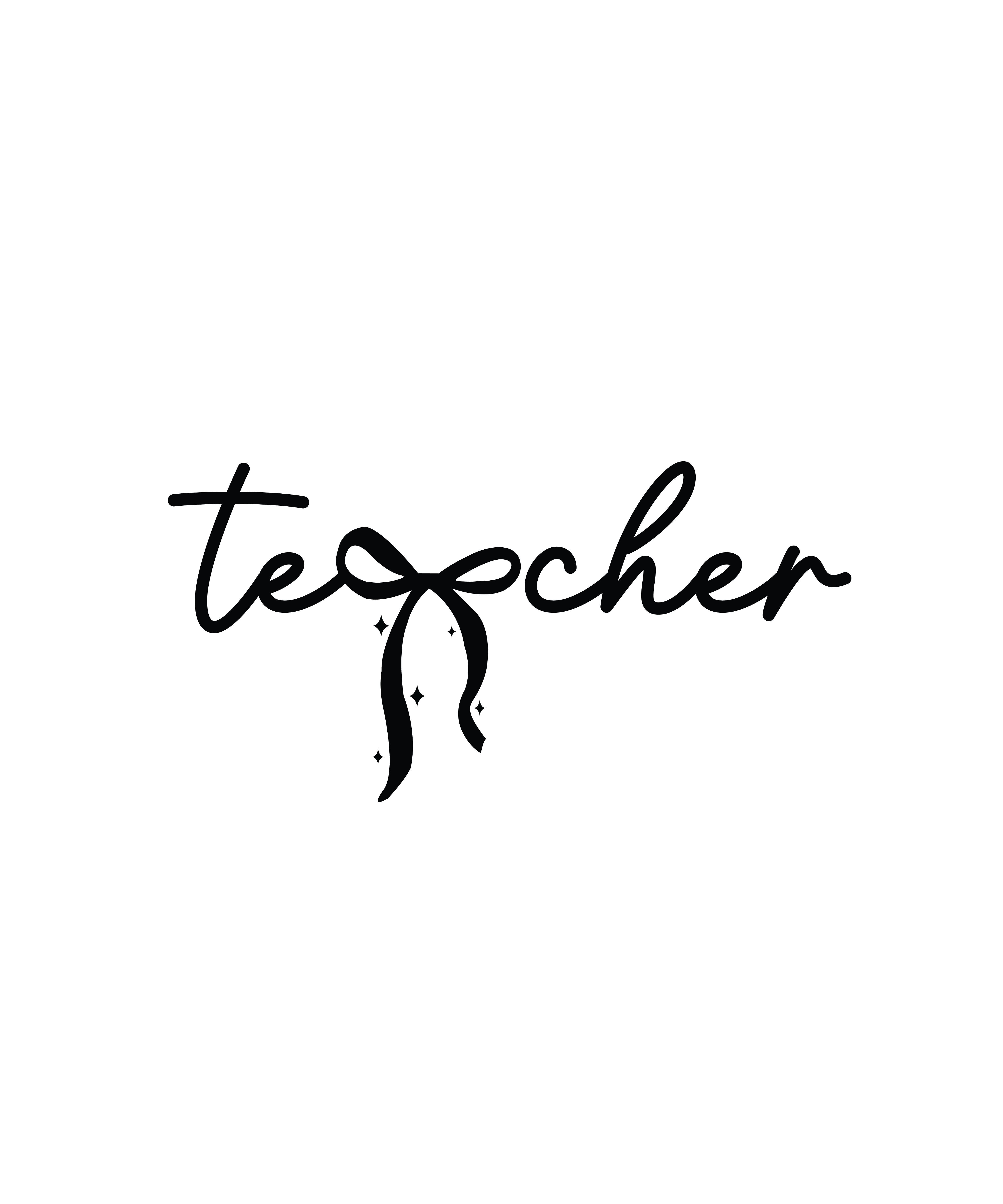 Teacher Pink Coquette Bow - School Ready to Press DTF Transfer