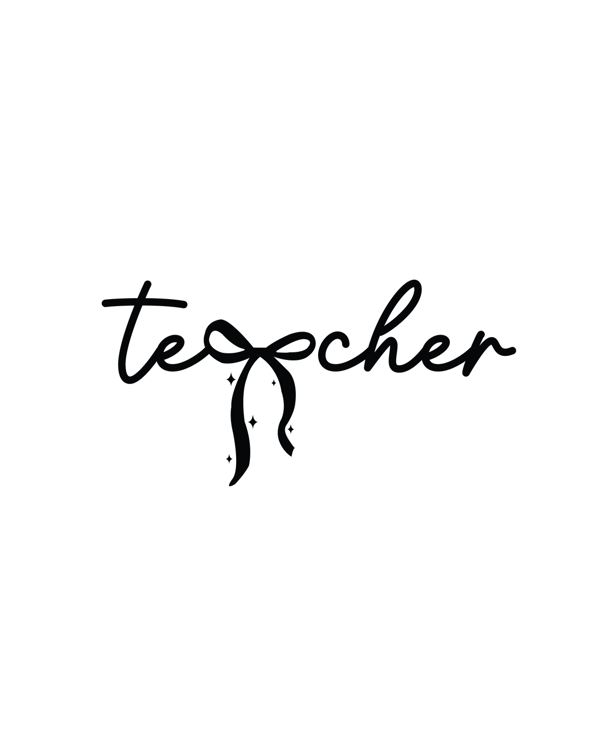 Teacher Pink Coquette Bow - School Ready to Press DTF Transfer