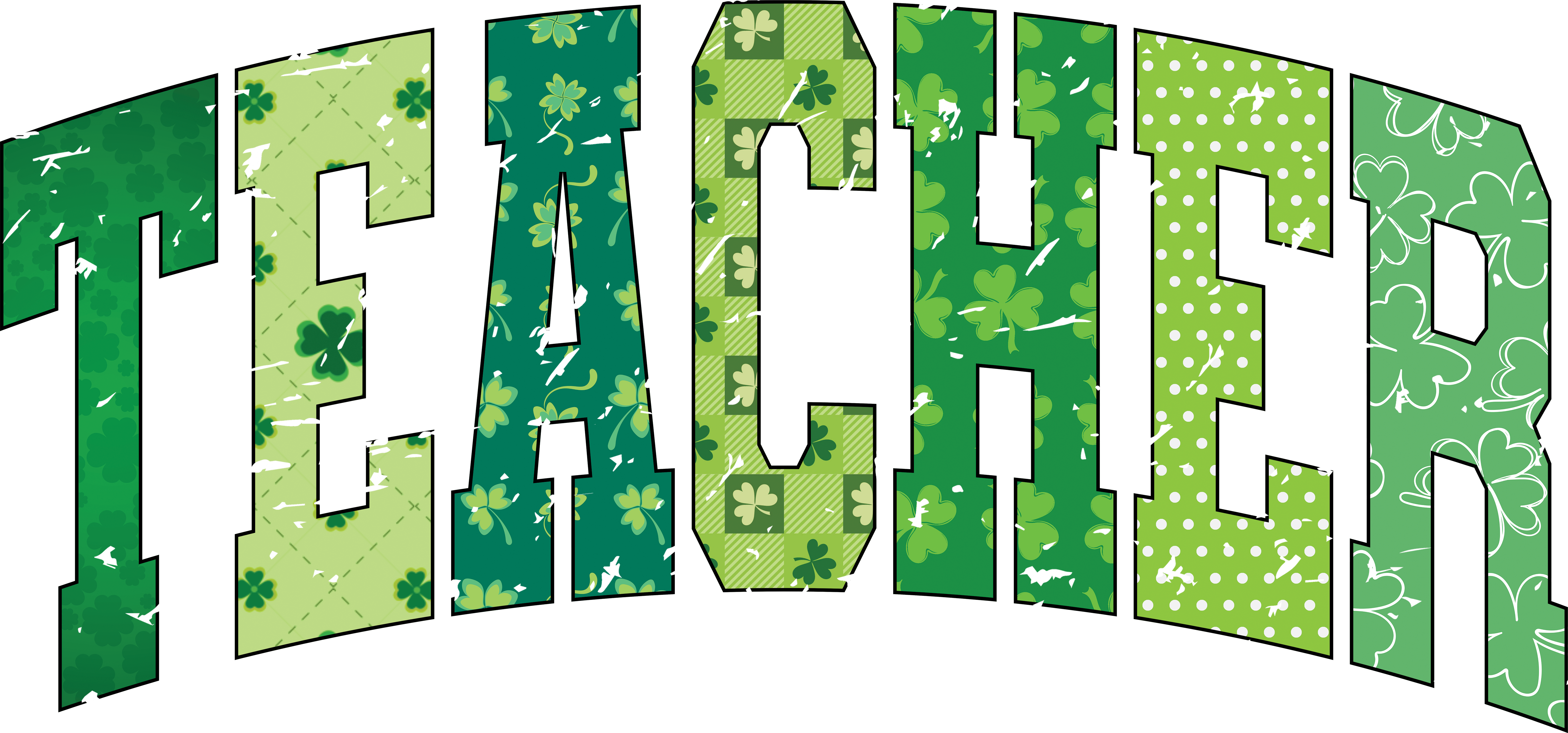 Teacher St Patricks Day Lucky - School Ready to Press DTF Transfer