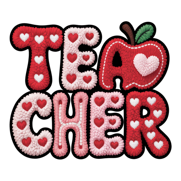 Trendy Valentine Teacher - School Ready to Press DTF Transfer