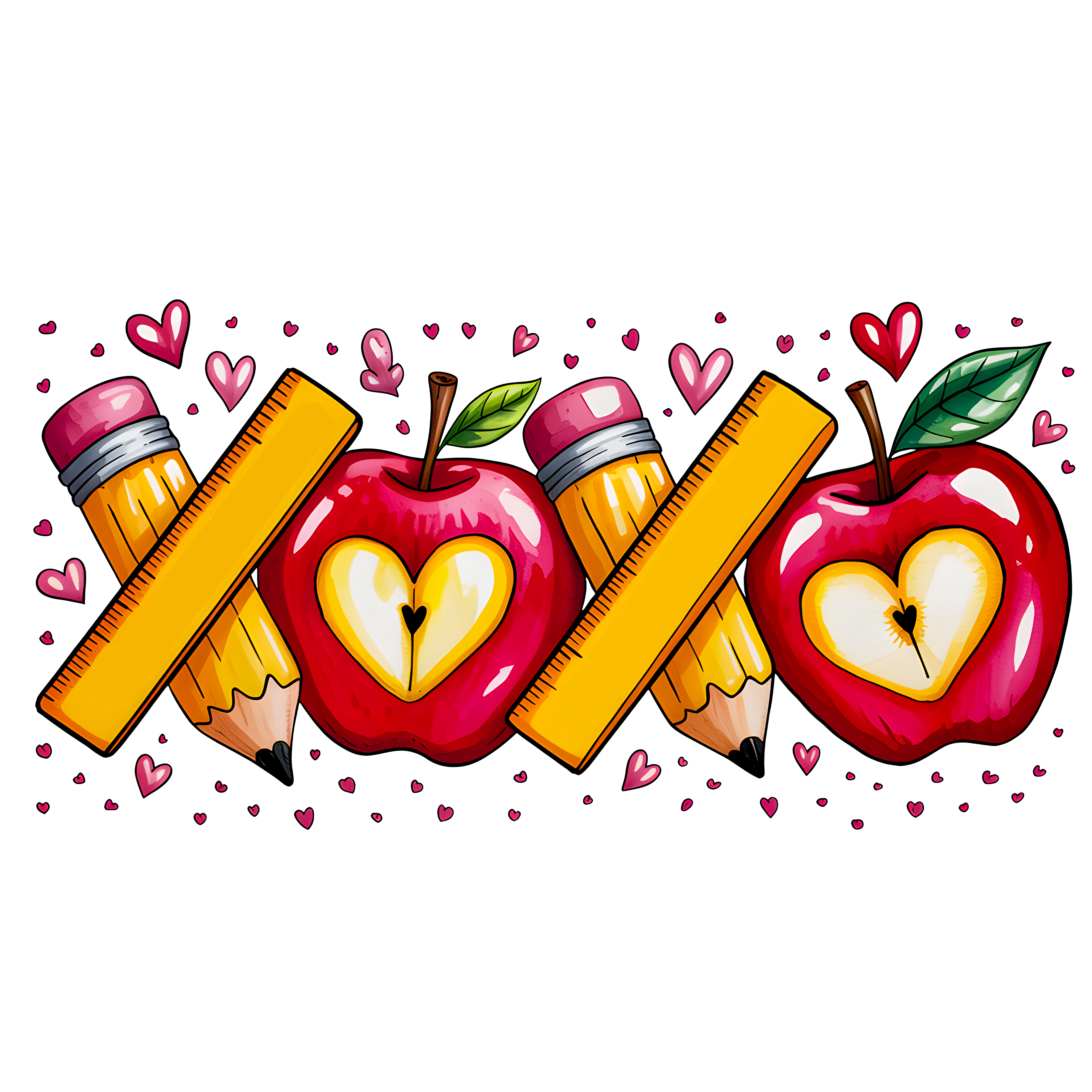 XOXO Teacher Teacher Valentine - School Ready to Press DTF Transfer