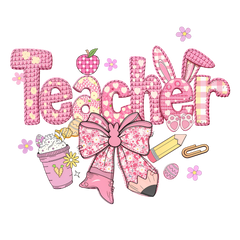 Yarn Crochet Teacher Easter - School Ready to Press DTF Transfer