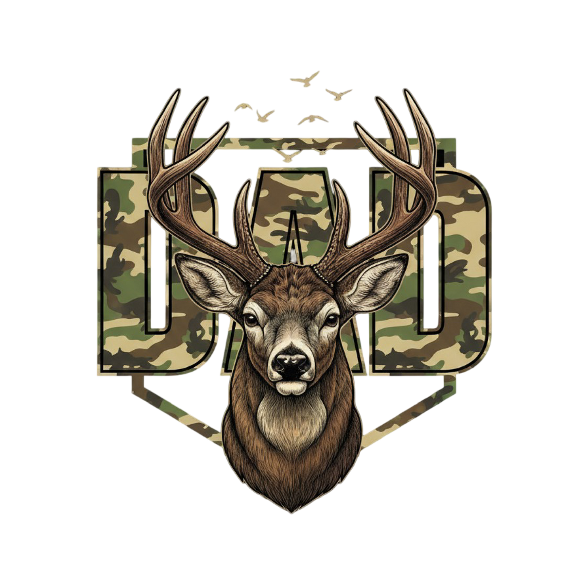 Deer Dad Camo - Fathers Day Ready to Press DTF Transfer