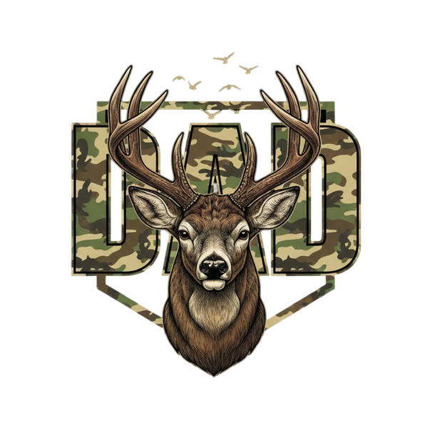 Deer Dad Camo - Fathers Day Ready to Press DTF Transfer