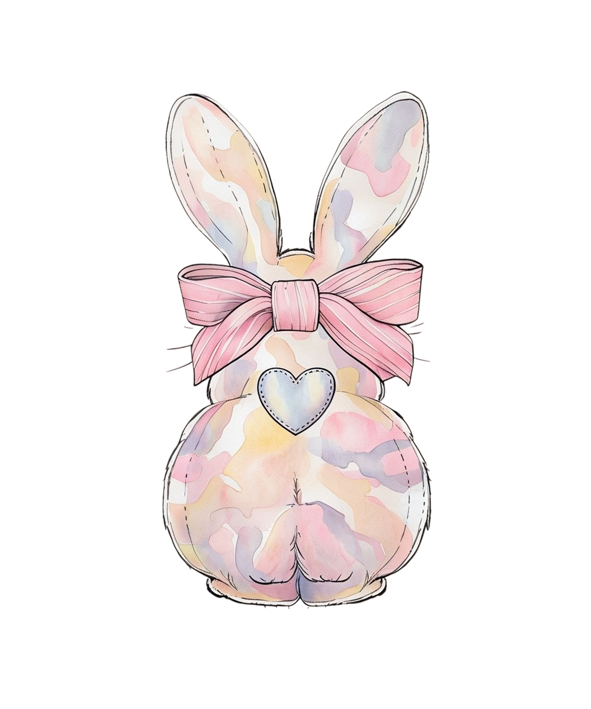 Camo Easter Bunny - Easter Ready to Press DTF Transfer