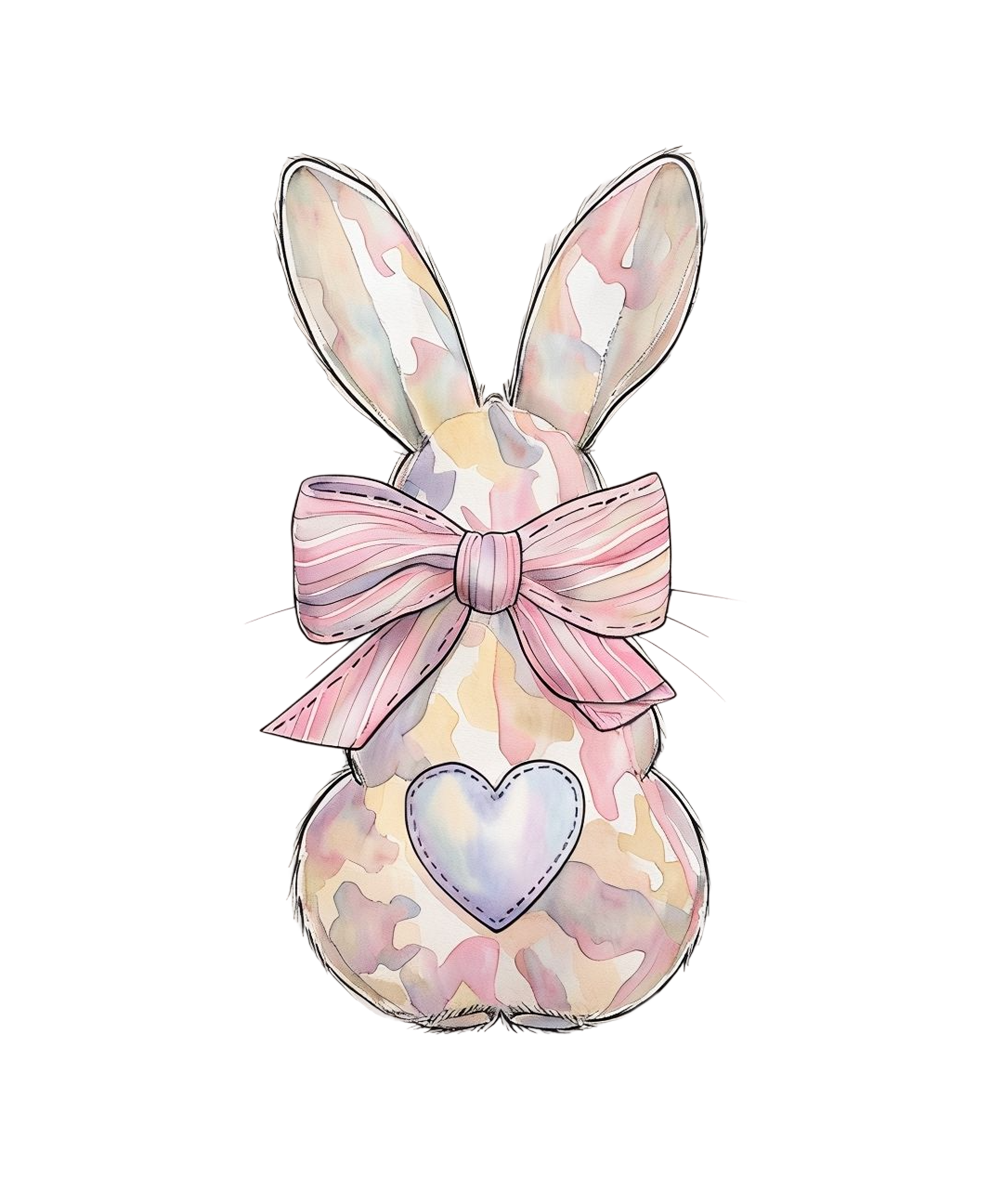 Camo Easter Bunny - Easter Ready to Press DTF Transfer