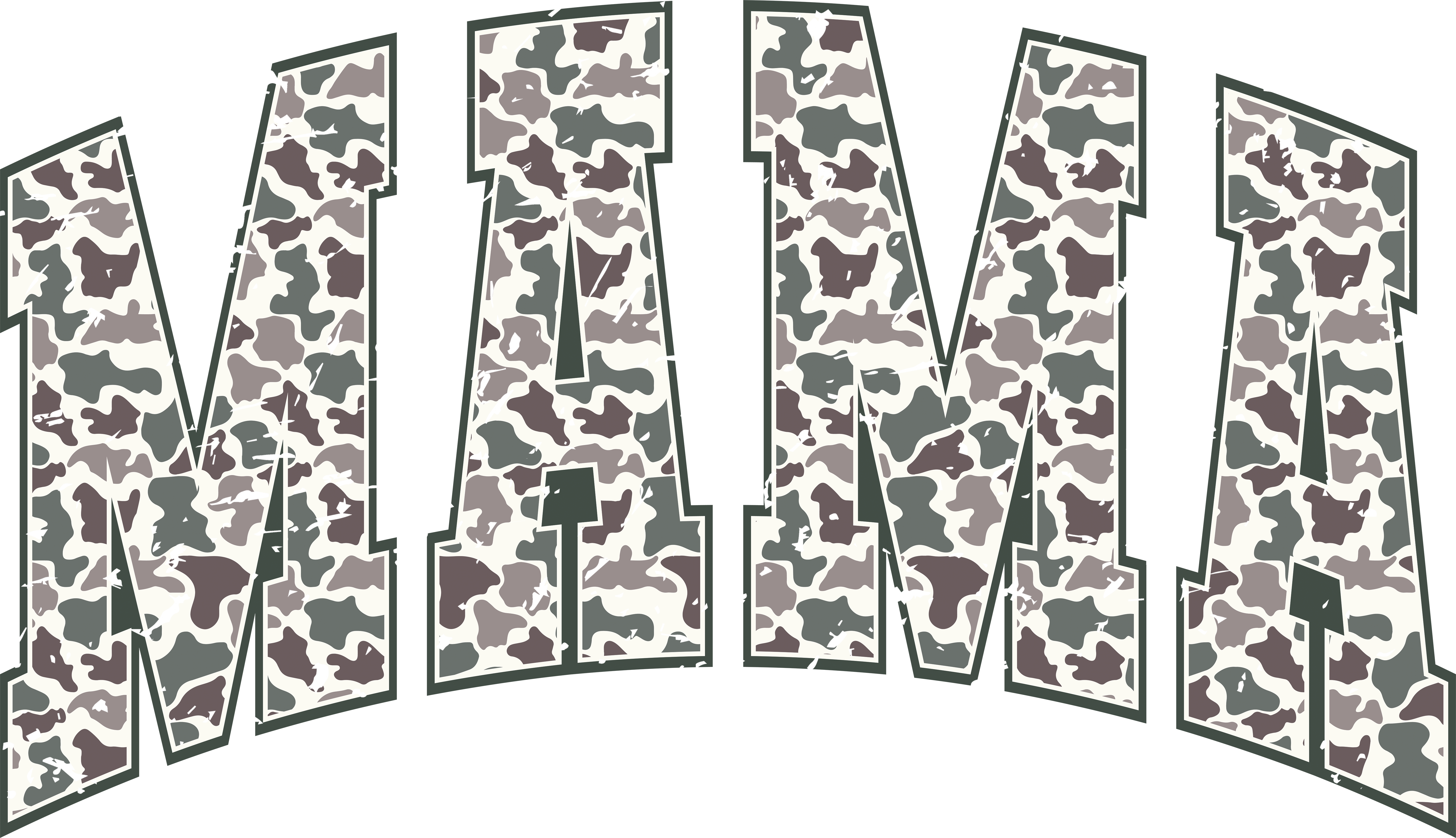 Camo Mama Retro Camouflage - Mothers Day Ready to Press DTF Transfer