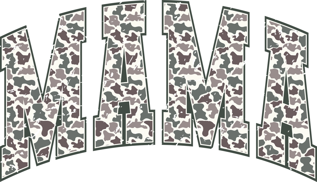 Camo Mama Retro Camouflage - Mothers Day Ready to Press DTF Transfer