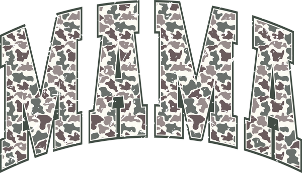 Camo Mama Retro Camouflage - Mothers Day Ready to Press DTF Transfer