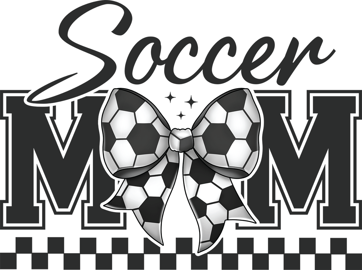 Coquette Soccer Mom Bow Retro - Mothers Day Ready to Press DTF Transfer
